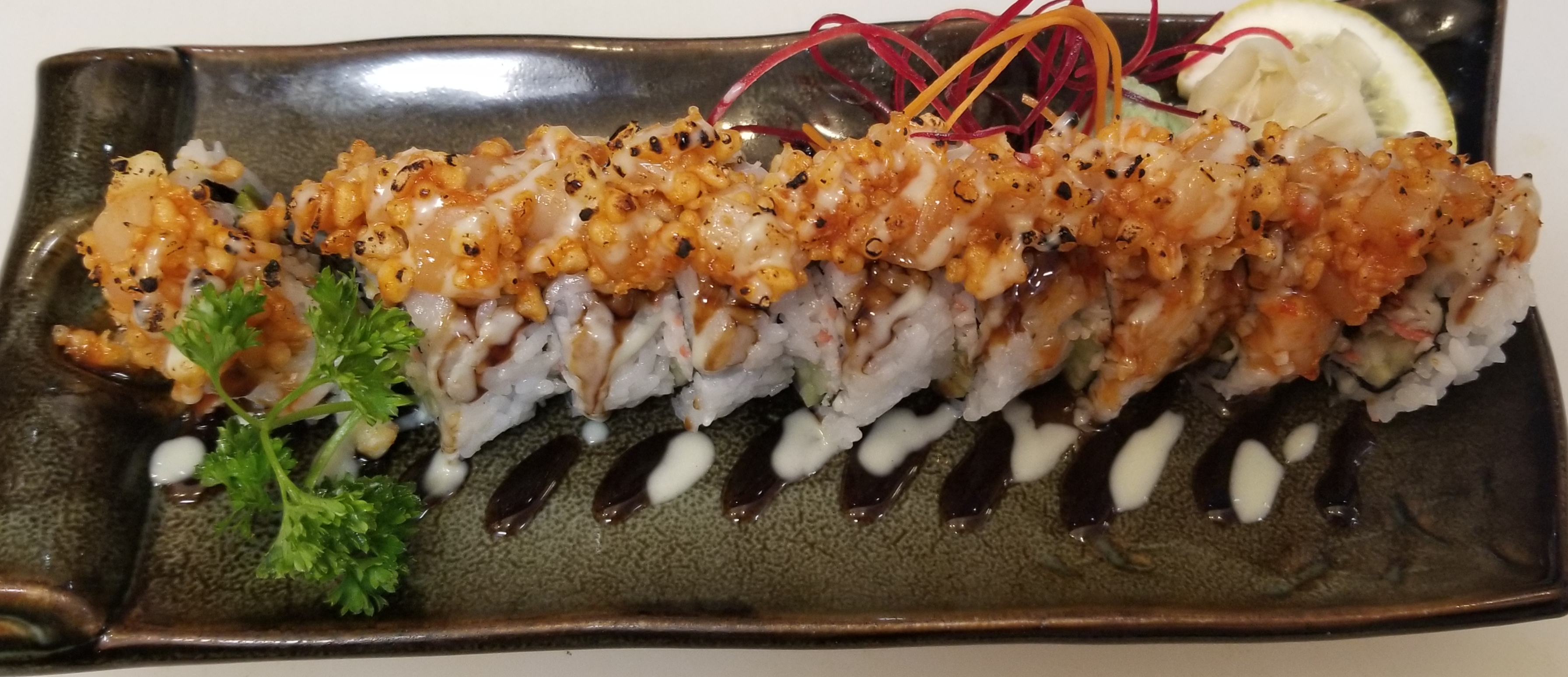 Order Scallop Deluxe Roll food online from Wajo Sushi store, Wheeling on bringmethat.com