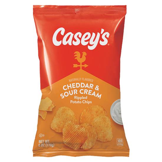 Order Casey's Cheddar & Sour Cream Chips 6oz food online from Caseys Carry Out Pizza store, Chandler on bringmethat.com