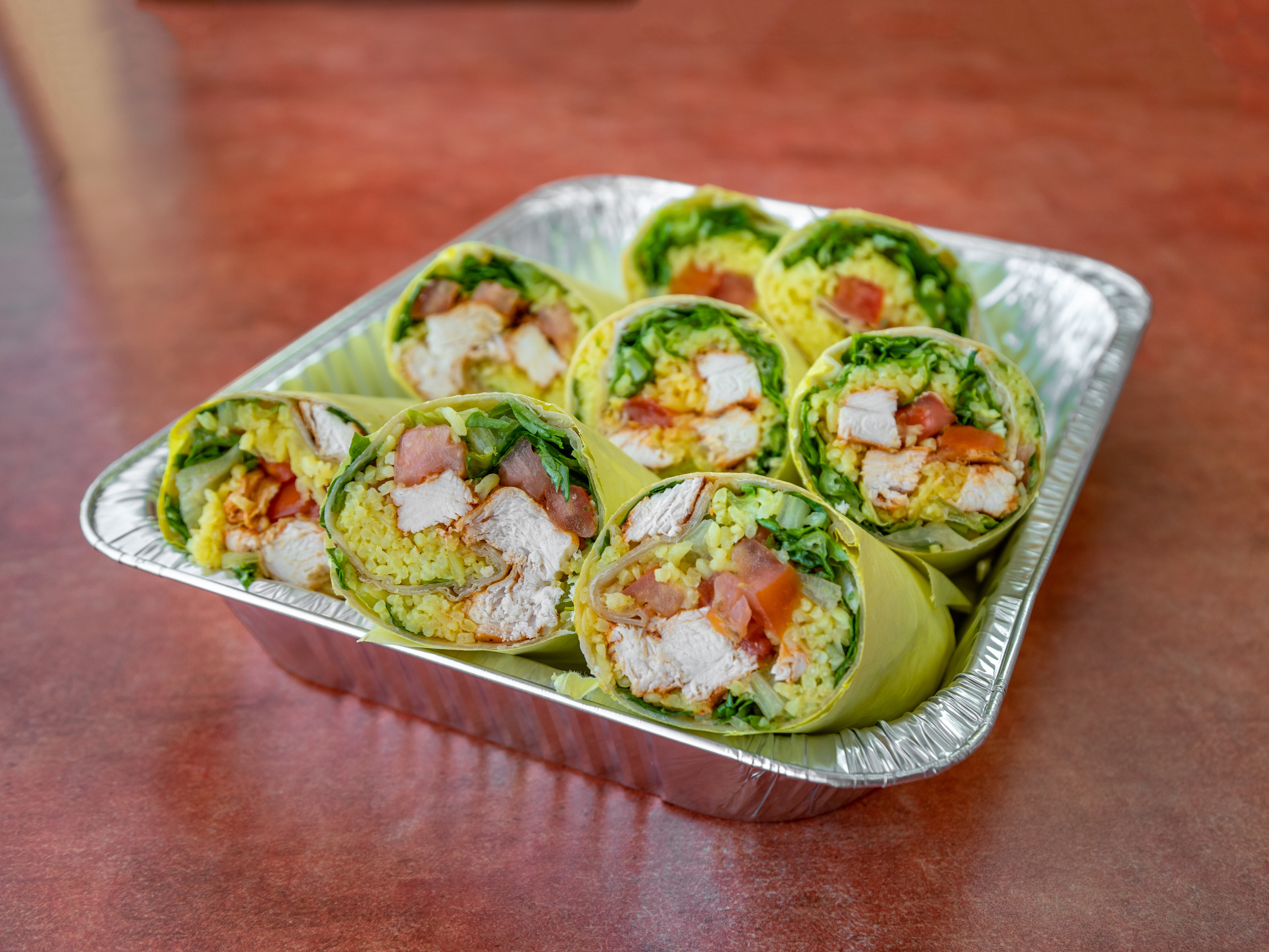 Order Super Bowl Party Tray (8 Half wraps) food online from Tikka Grill store, Thousand Oaks on bringmethat.com