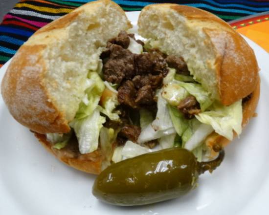 Order Torta food online from El Patron Authentic Mexican Food store, Rancho Cucamonga on bringmethat.com