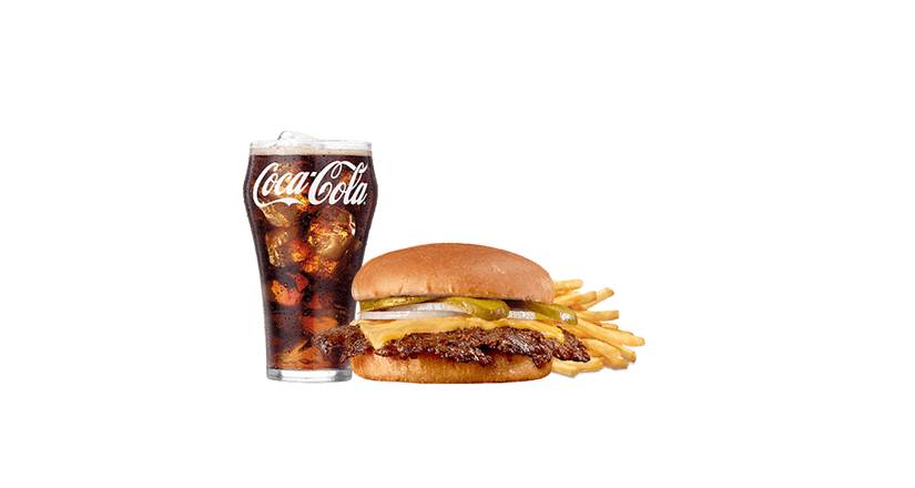 Order Single Steakburger with Cheese Combo food online from Steak n Shake store, Akron on bringmethat.com