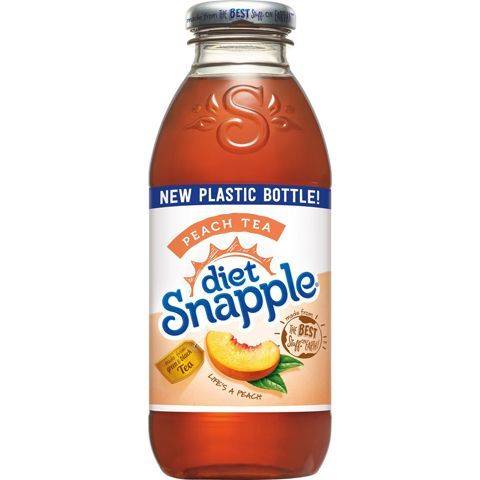 Order Snapple Diet Peach Tea 16oz food online from Aplus store, Snyder on bringmethat.com