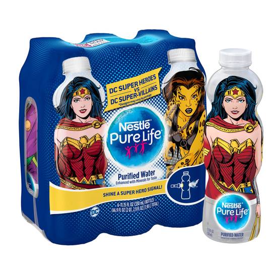 Order Nestle Pure Life Justice League Collection Purified Bottled Water, 11.15 fl oz. (Pack of 6) food online from Cvs store, WESTON on bringmethat.com
