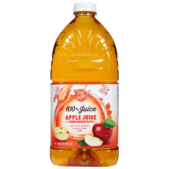 Order Big Win Apple Juice 100% Juice (64 oz) food online from Rite Aid store, DEPEW on bringmethat.com