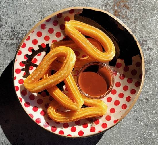 Order Churros con Chocolate food online from Gasolina Cafe store, Woodland Hills on bringmethat.com