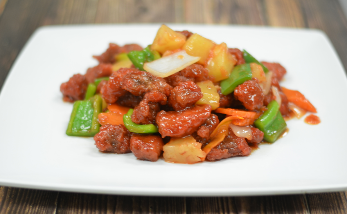 Order Pineapple Pork Chef's Special food online from Yumi Cafe store, Richmond on bringmethat.com