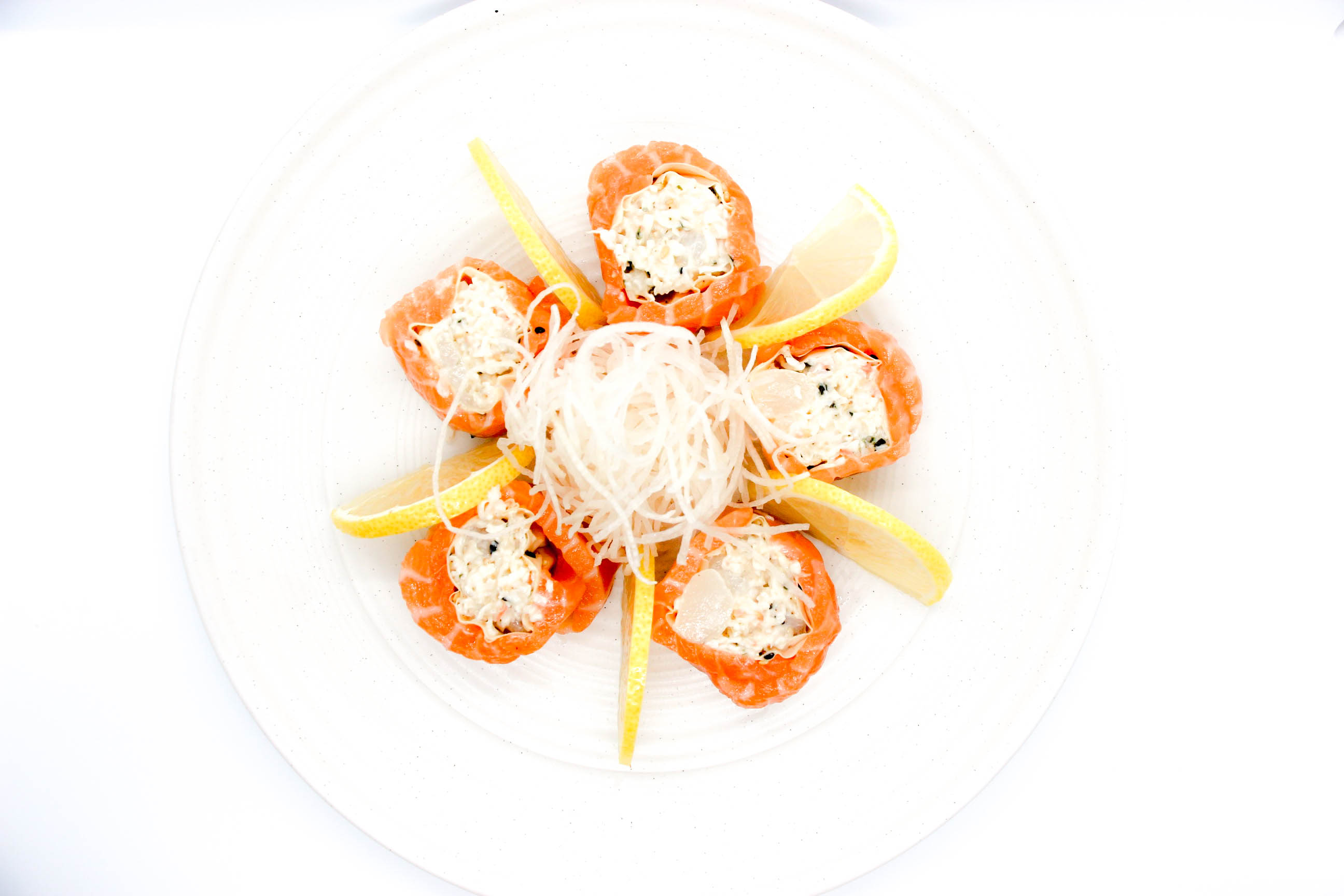 Order Salmon Tomato No Rice Roll food online from Sushi Tanuki store, Las Vegas on bringmethat.com