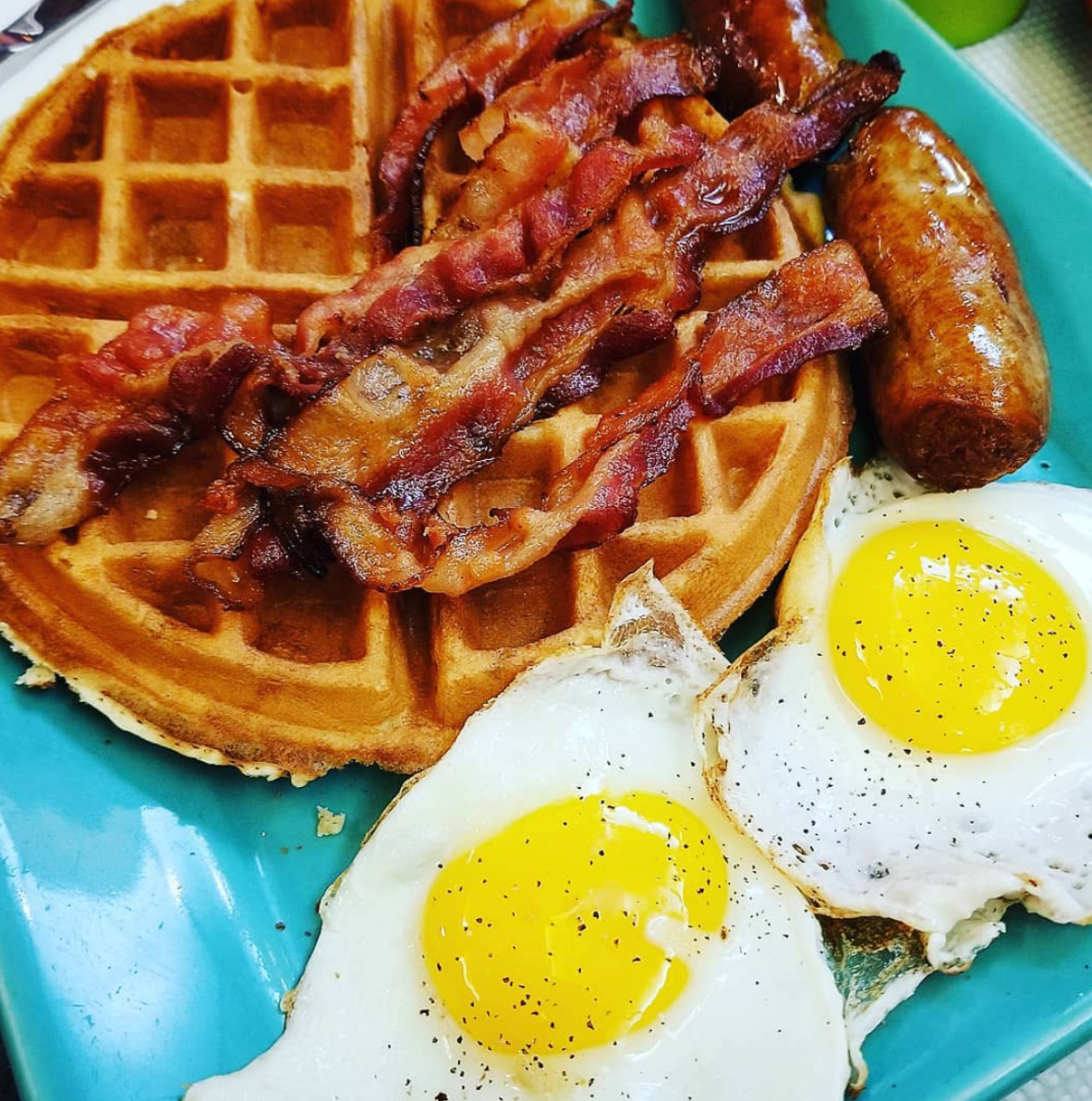 Order Waffle Deluxe food online from Kellogg's diner store, Brooklyn on bringmethat.com
