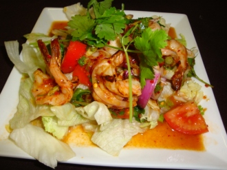 Order 17. Grilled Shrimp Salad food online from Nine & Nine Thai Kitchen store, Pasadena on bringmethat.com