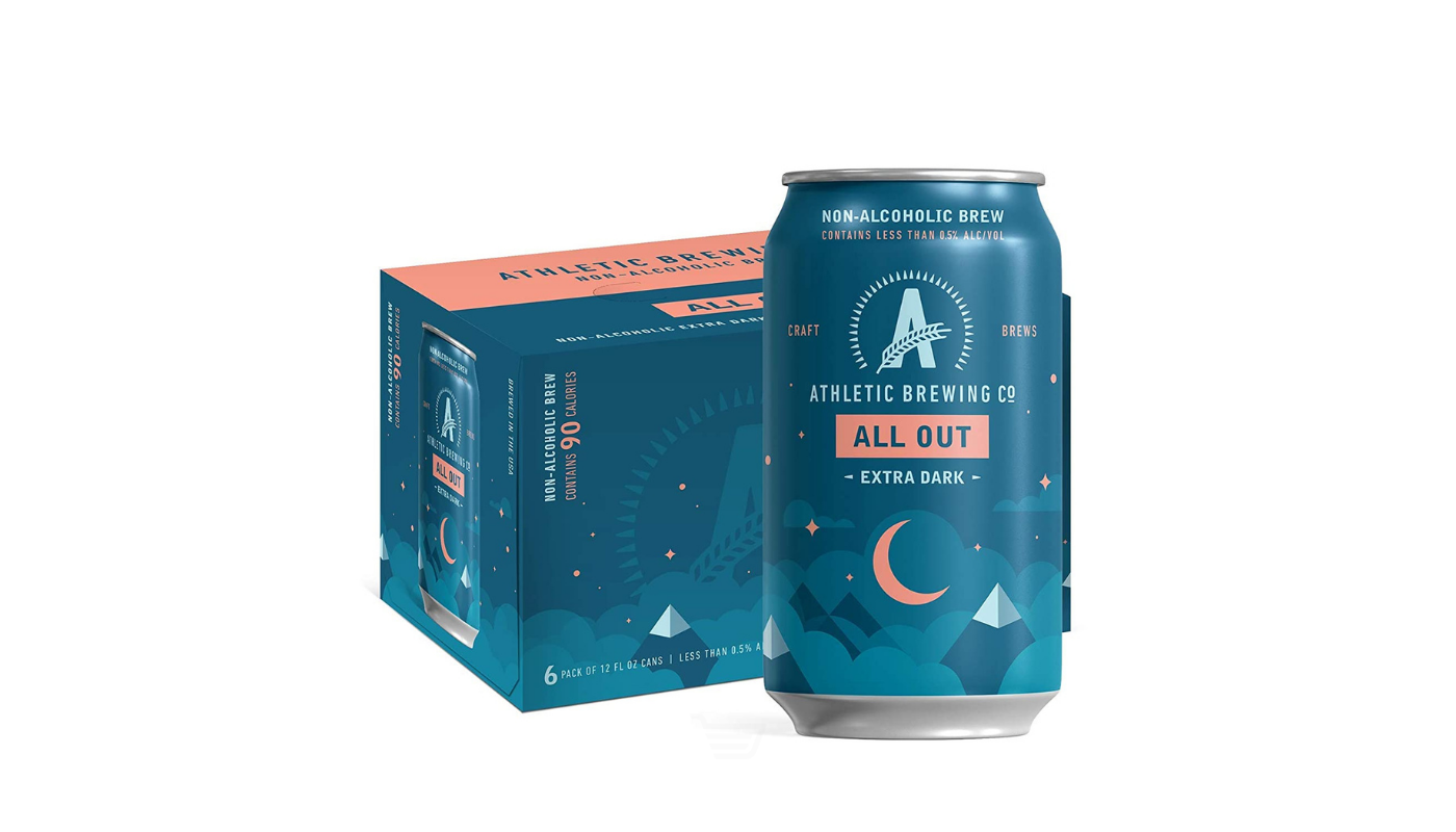 Order Athletic Brewing Seasonal Offering Stout Ale 6 Pack 12 oz Cans 0.5% ABV food online from Liquor Palace store, Burbank on bringmethat.com