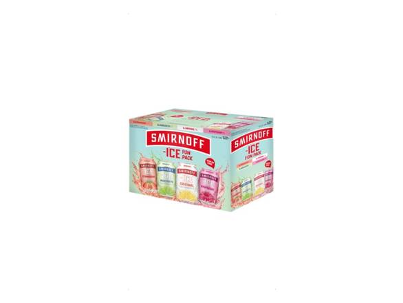 Order Smirnoff Ice Variety Fun Pack - 12x 12oz Cans food online from Booze & Brews Liquor store, Burbank on bringmethat.com