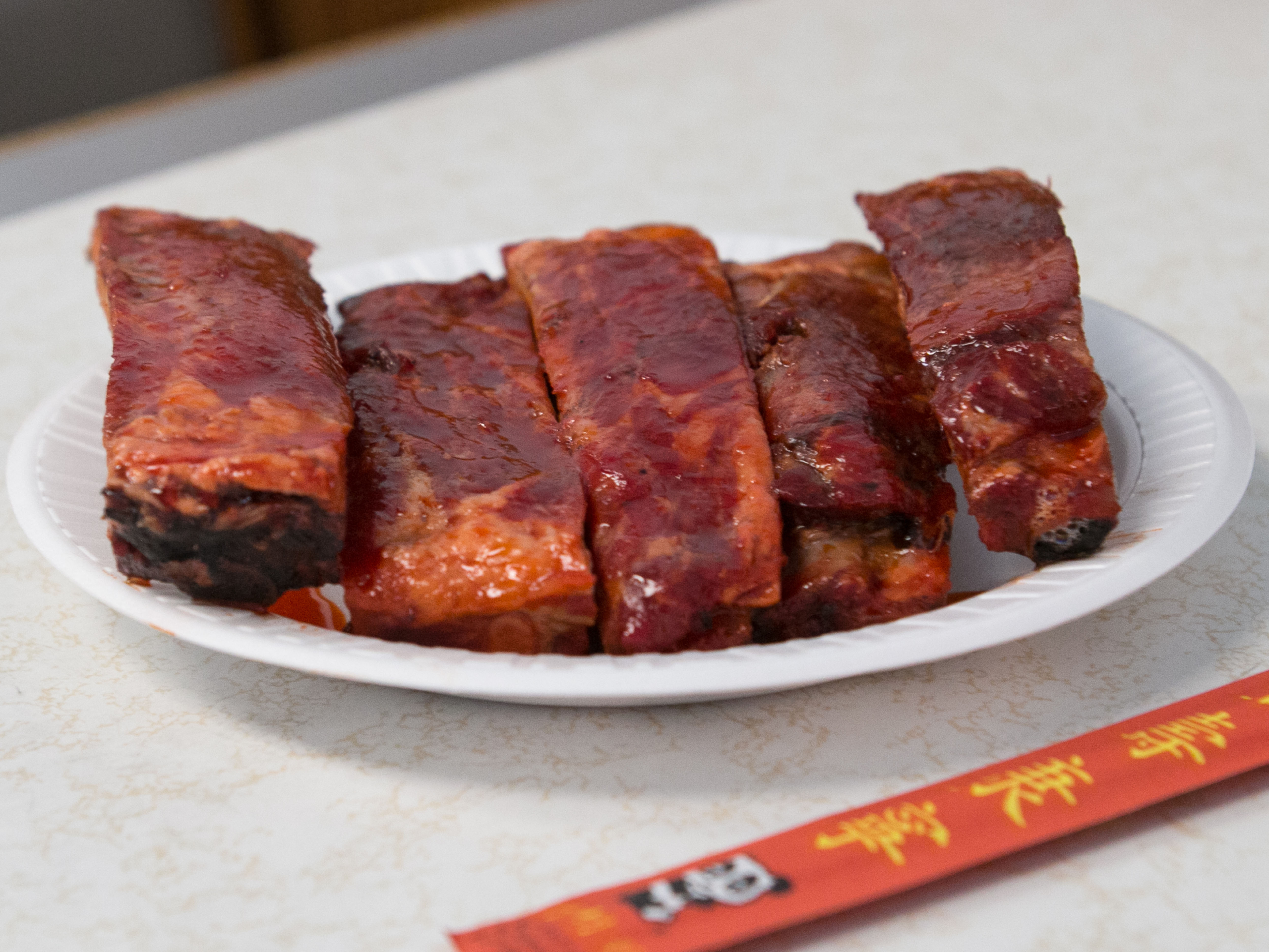 Order 7. BBQ Spare Ribs food online from Sampan store, Astoria on bringmethat.com