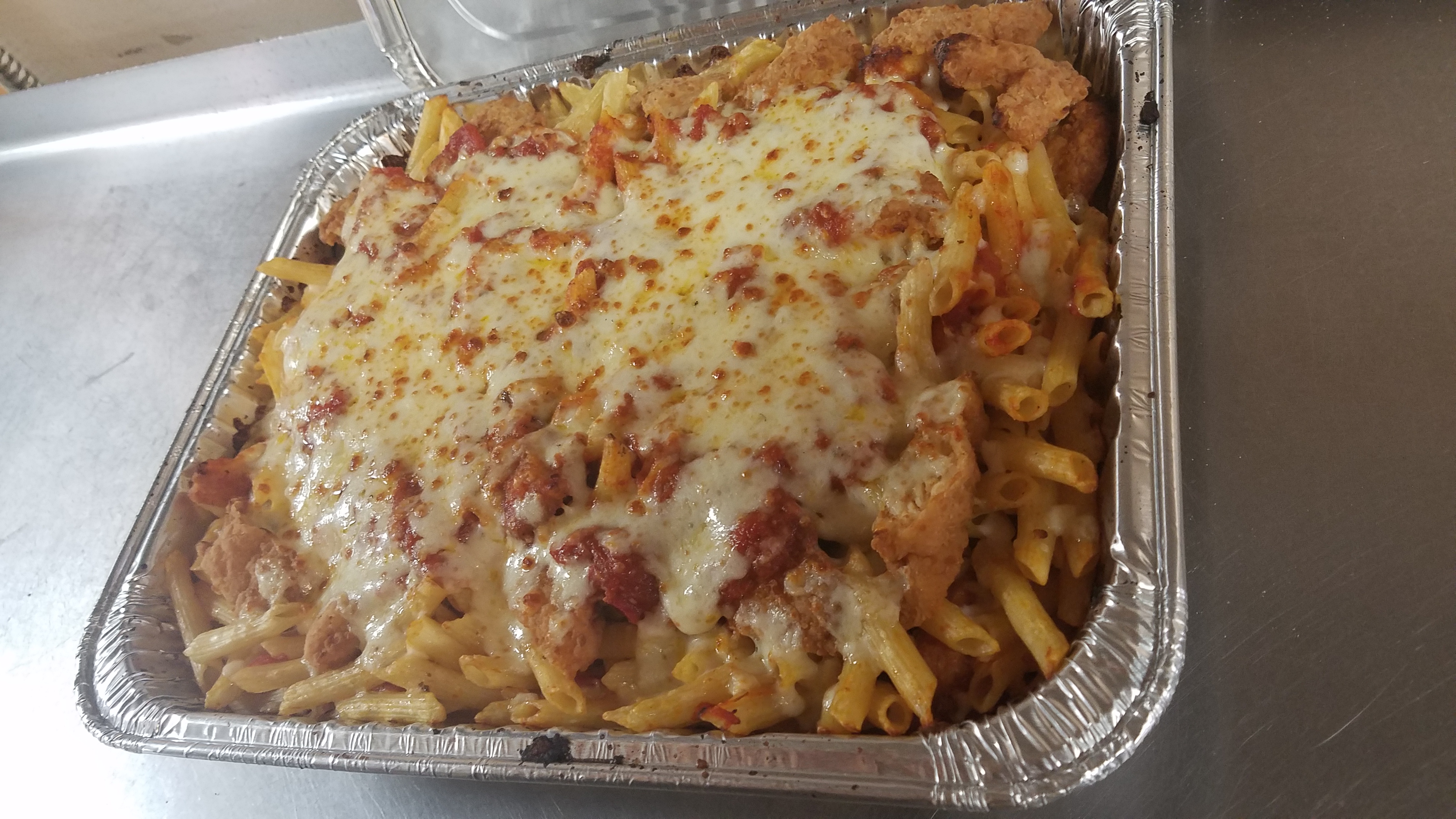 Order Chicken Parmigiana with Ziti food online from Gregory House Of Pizza store, Belmont on bringmethat.com