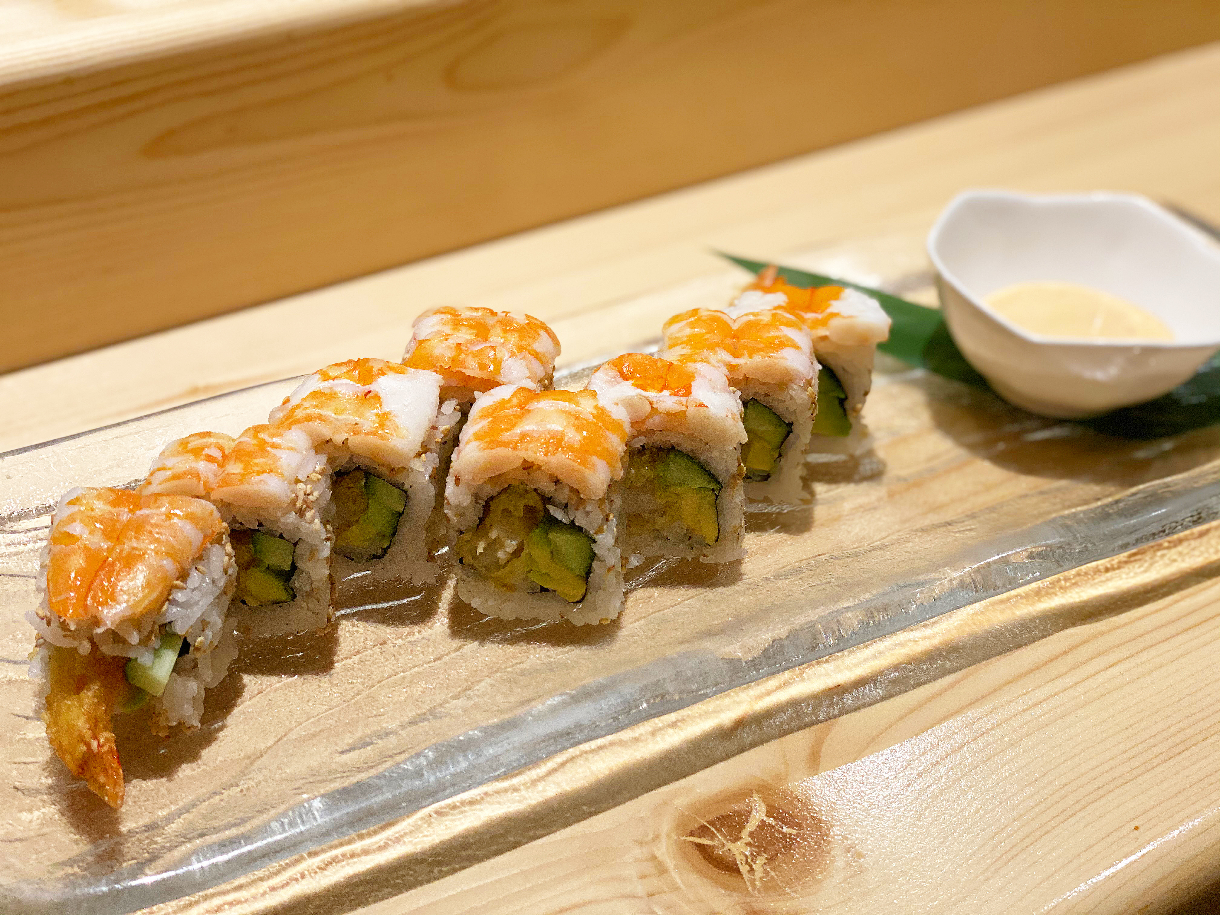 Order Double Shrimp Roll food online from Kanpai Japanese Sushi Bar &amp; Gril store, Santa Monica on bringmethat.com
