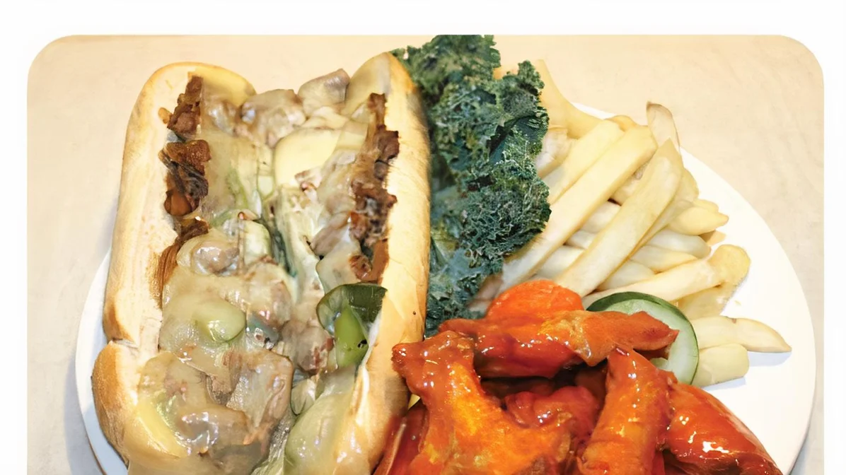 Order 2. Philly,  Mild Wing and French Fries food online from Broadway Diner store, Stockbridge on bringmethat.com