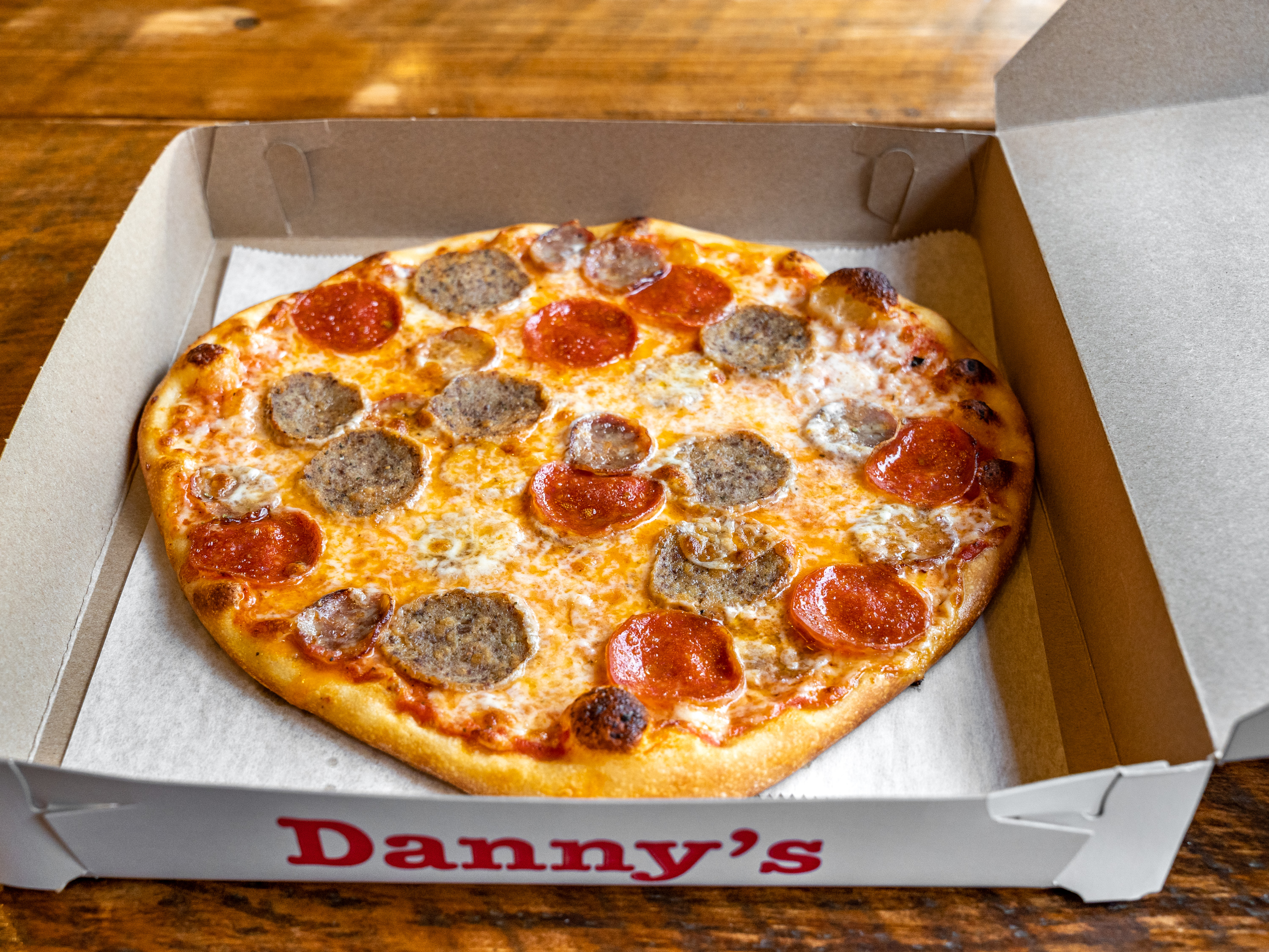 Order Meat Lover Pizza food online from Danny's pizzeria ii store, Brooklyn on bringmethat.com