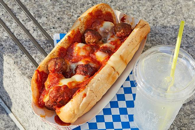 Order Meatball Sandwich food online from Juicy Cheesesteaks store, Exton on bringmethat.com