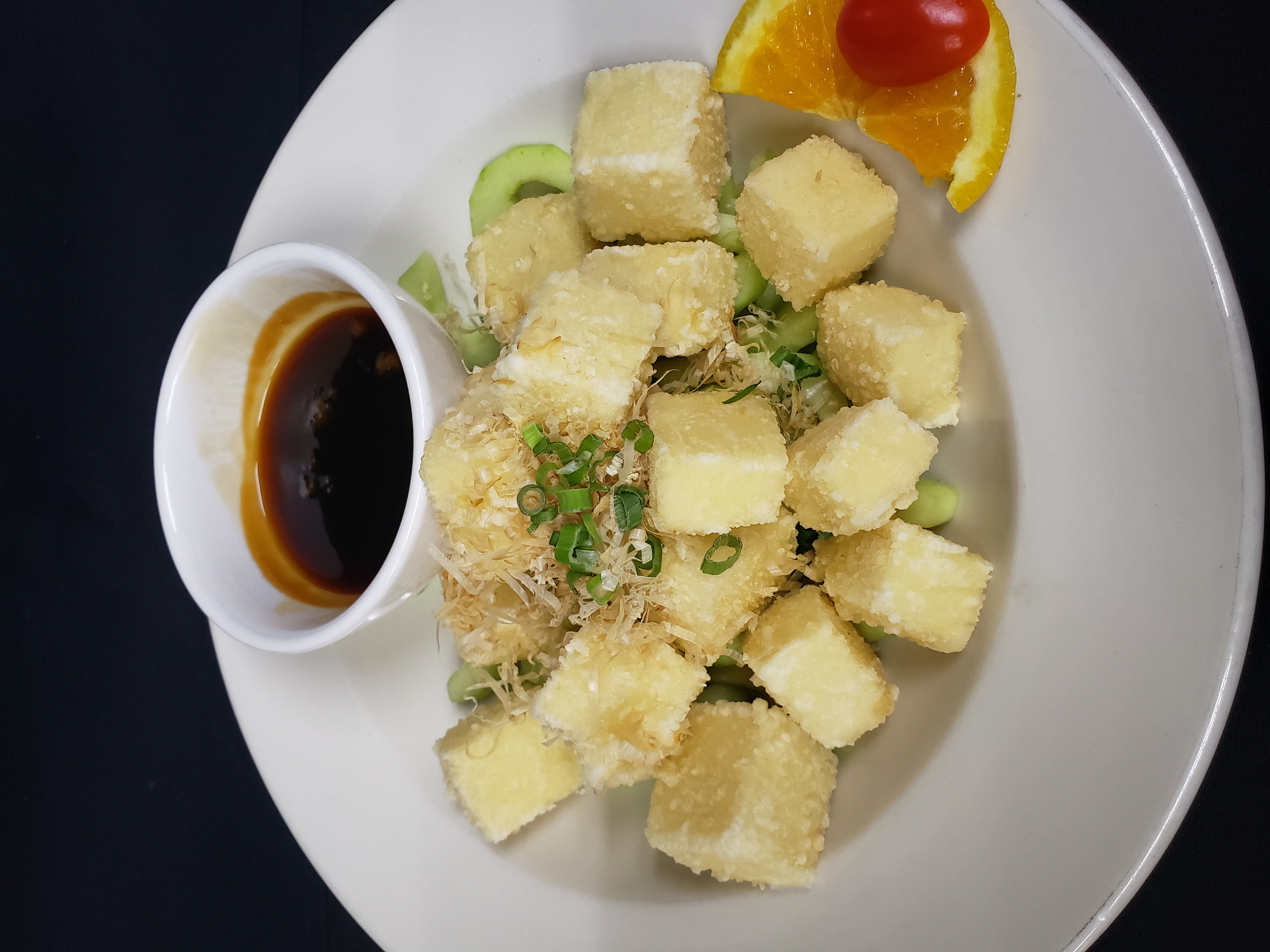 Order Agedashi Tofu food online from Sushishima Japanese Restaurant store, San Antonio on bringmethat.com