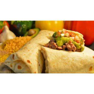 Order Carne Asada Burrito food online from Aliberto Jr Fresh Mexican Food store, Riverside on bringmethat.com