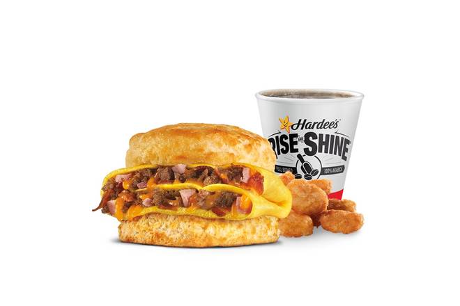 Order Loaded Omelet Biscuit Combo food online from Hardee store, Millington on bringmethat.com