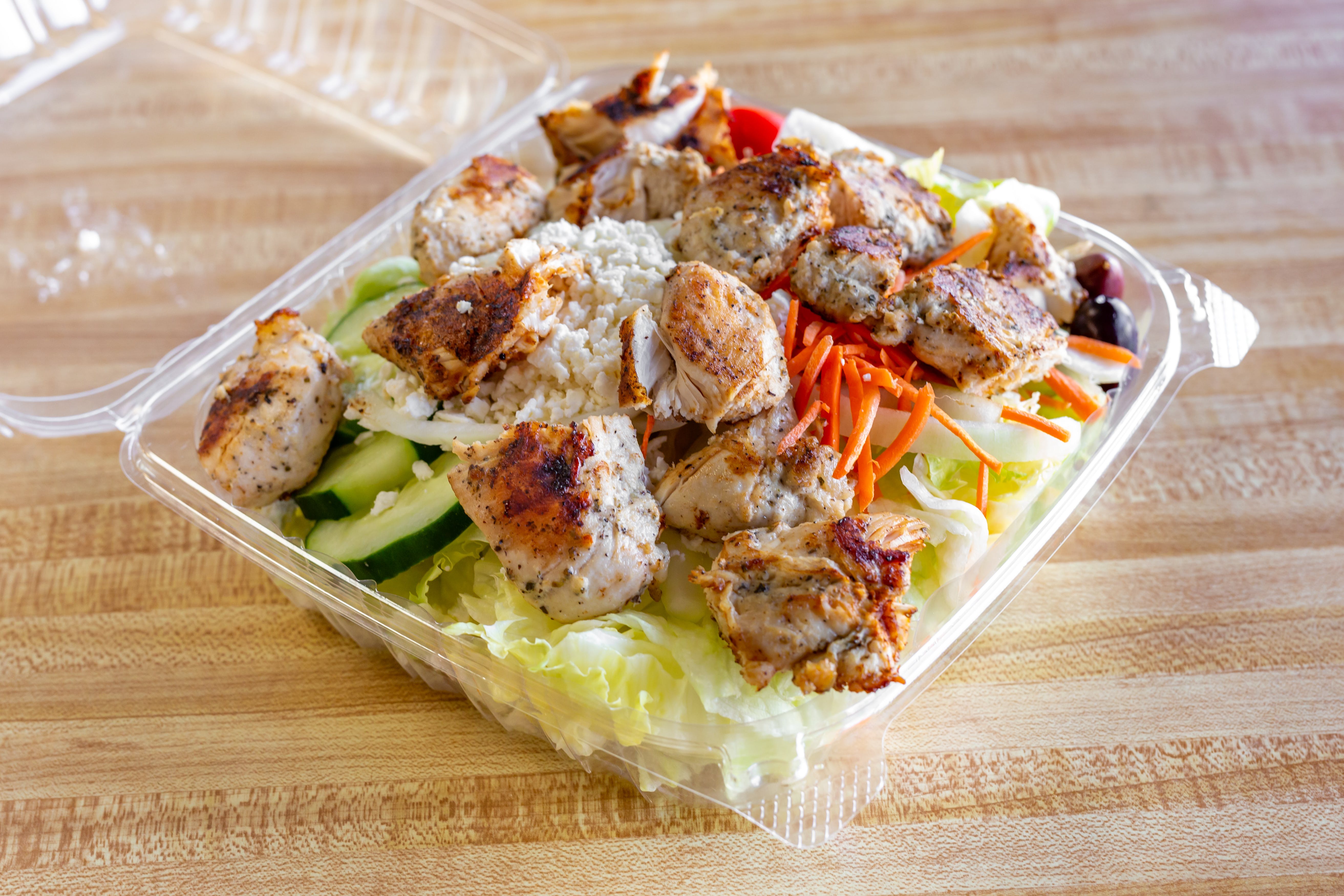 Order Chicken Kabob Salad - Salad food online from Pizza World store, Salem on bringmethat.com