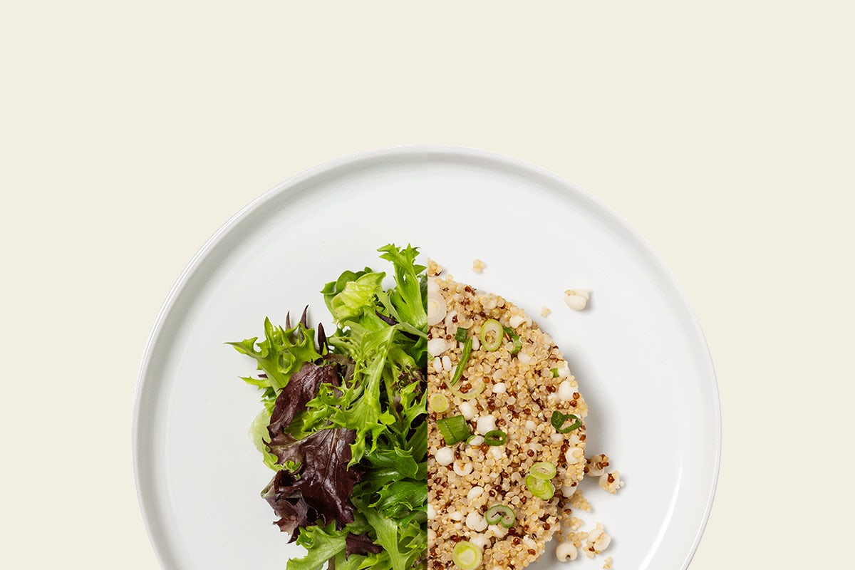 Order Greens + Grains Custom Plate food online from The Little Beet store, New York on bringmethat.com