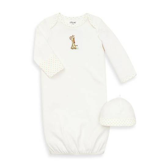 Order Little Me® Giraffe Ivory Gown with Hat food online from Bed Bath & Beyond store, Lancaster on bringmethat.com