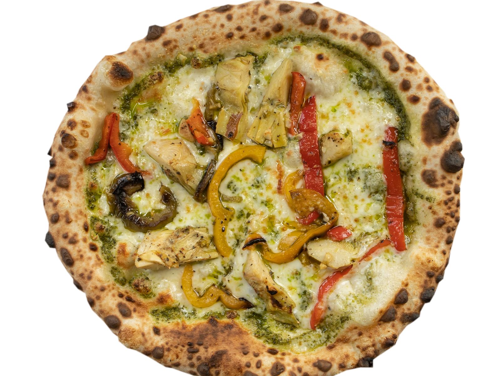 Order 14" Artichoke Pesto (14) food online from Bricks Wood Fired Pizza store, Lombard on bringmethat.com