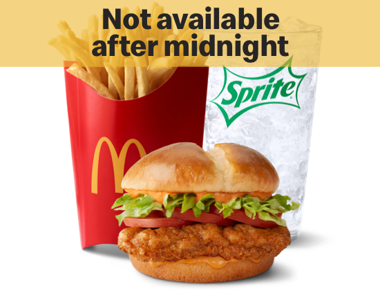 Order Spicy Deluxe Crispy Chicken Sandwich Meal Large food online from Mcdonald store, Highland on bringmethat.com