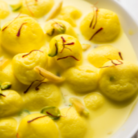 Order Rasmalai (4pc) food online from Hyderabad Express Indian Bistro store, Quincy on bringmethat.com