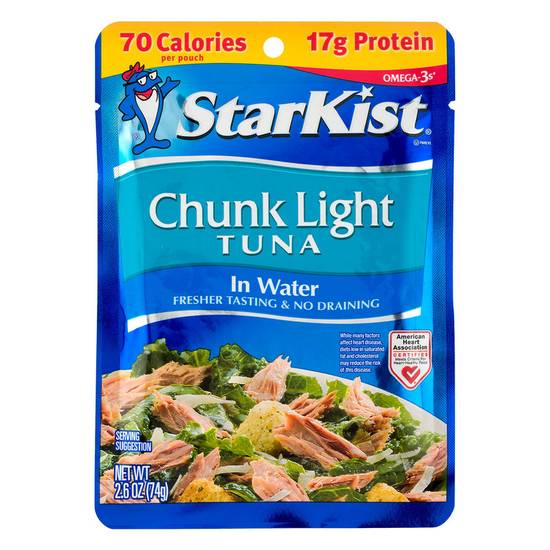 Order StarKist Chunk Light Tuna in Water Pouch 2.6oz food online from Everyday Needs by Gopuff store, Chino on bringmethat.com