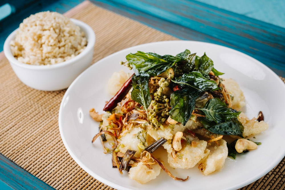 Order Fish with Thai Herbs food online from Banana Leaf Thai Restaurant store, Dallas on bringmethat.com