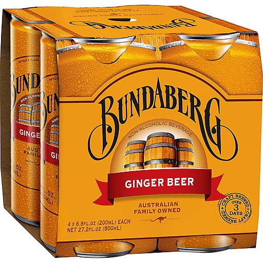 Order Bundaberg Ginger Beer Mini Cans  (4PK 6.7 OZ) 127138 food online from Bevmo! store, Pasadena on bringmethat.com