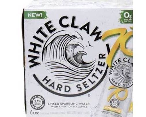 Order White Claw Black Pineapple, 6pk-12oz can hard seltzer (5.0% ABV) food online from Cold Spring Liquor store, Liberty Hill on bringmethat.com