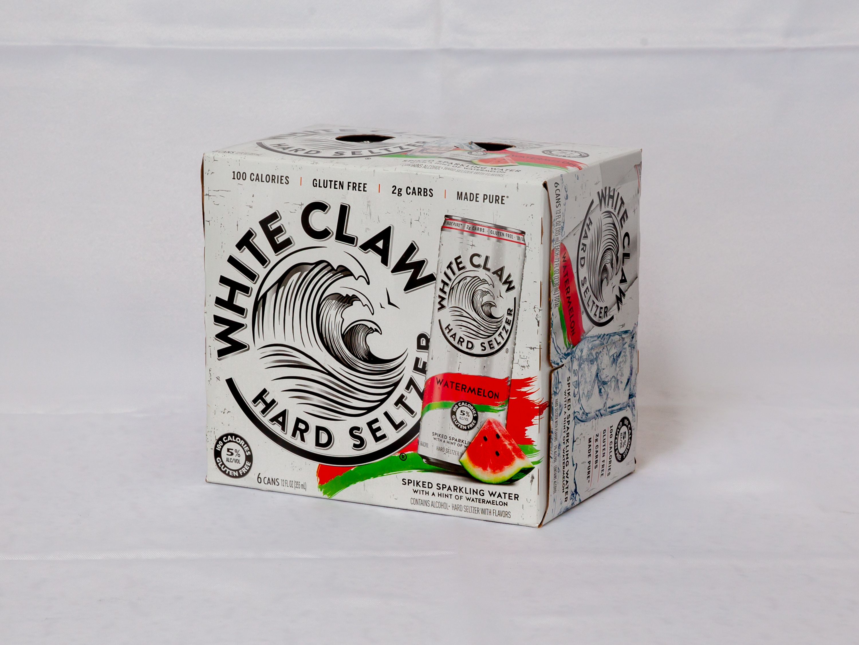Order White Claw Watermelon Hard Seltzer 6 Pack Cans Beer food online from Country Club Hills Food And Liquor store, Country Club Hills on bringmethat.com