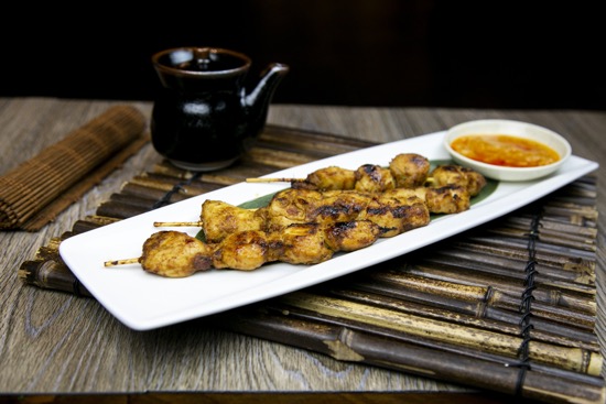 Order Chicken Satay 4pcs food online from Blossom Asian Bistro store, Summit on bringmethat.com