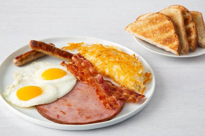 Order Ultimate Meat Lover's Breakfast* food online from Bakers Square Restaurant & Pies store, Mankato on bringmethat.com