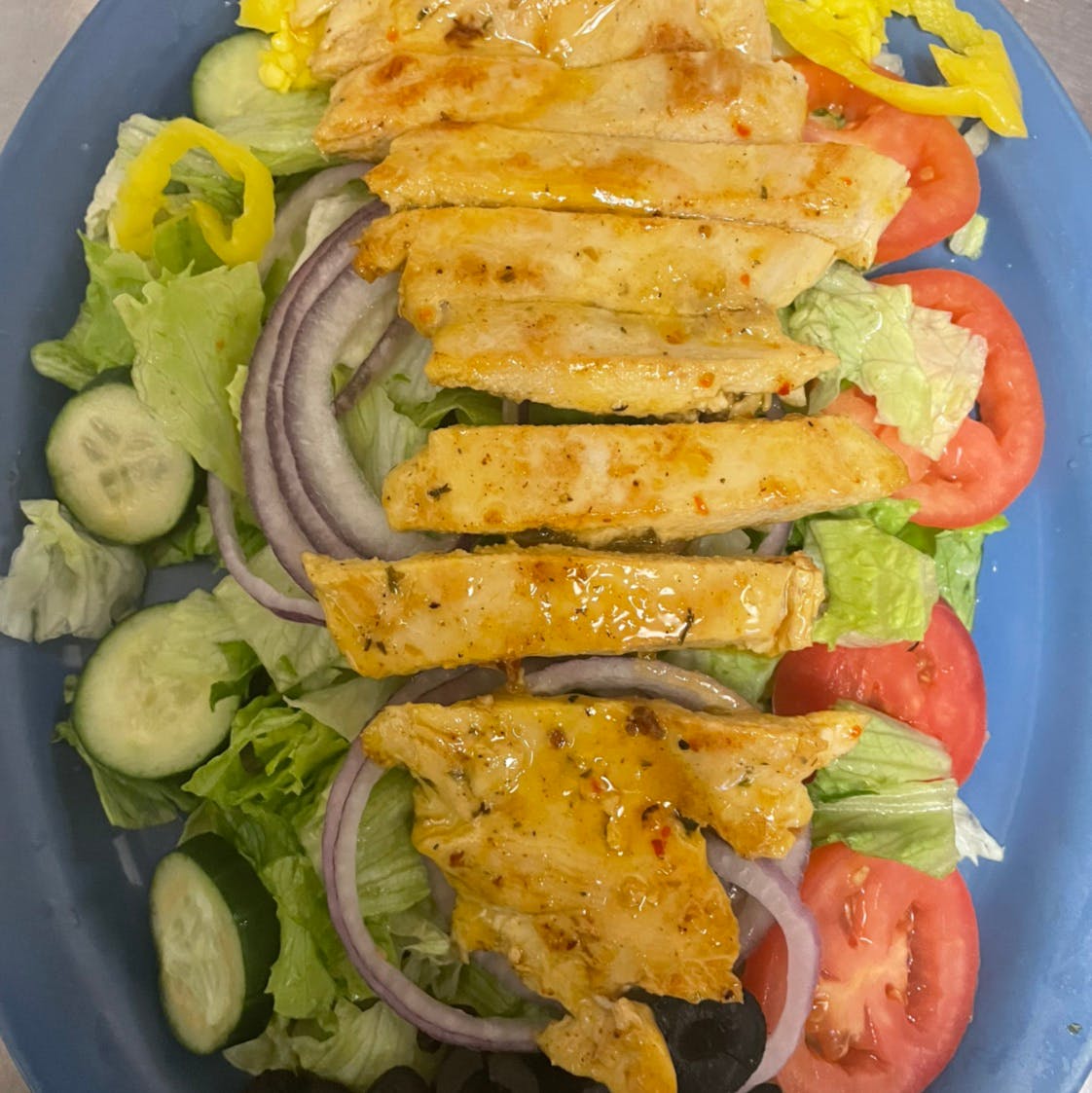 Order Grilled Chicken Salad - Salad food online from Casa Nostra Italian Cuisine store, Greeneville on bringmethat.com