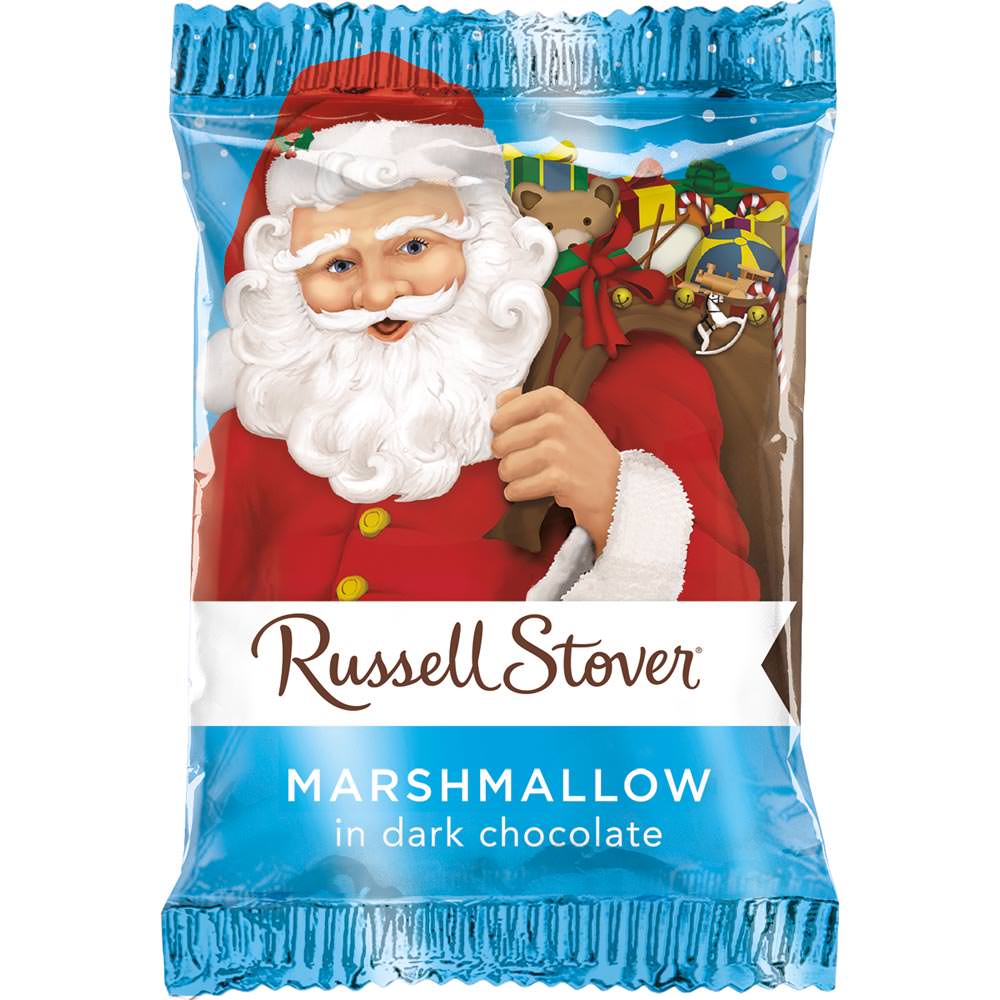 Order Russell Stover Dark Chocolate Marshmallow Santa Face - 1 oz food online from Bartell store, Edmonds on bringmethat.com