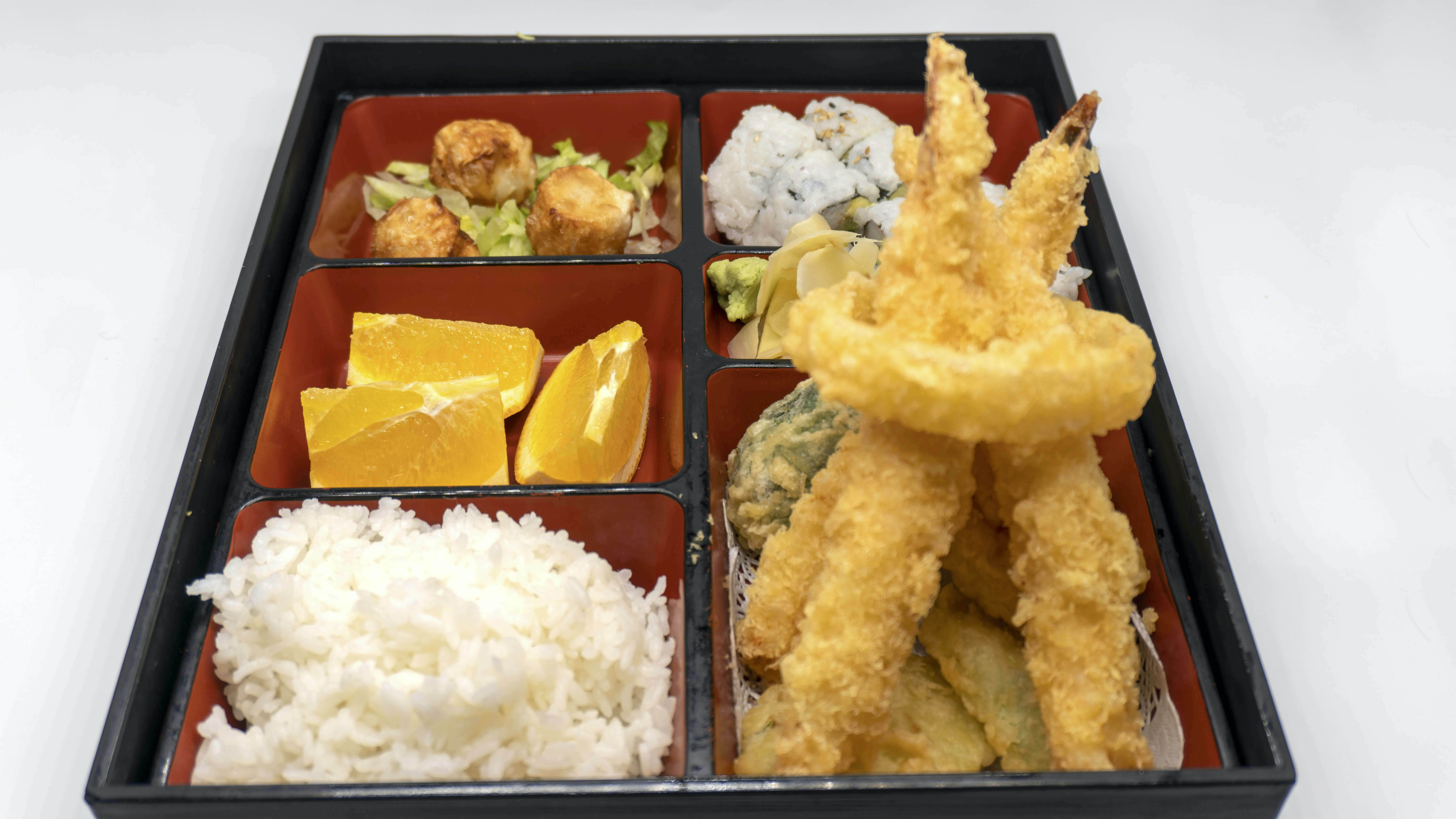 Order Shrimp Tempura Bento Box food online from Mizu Japanese Restaurant store, Niles on bringmethat.com
