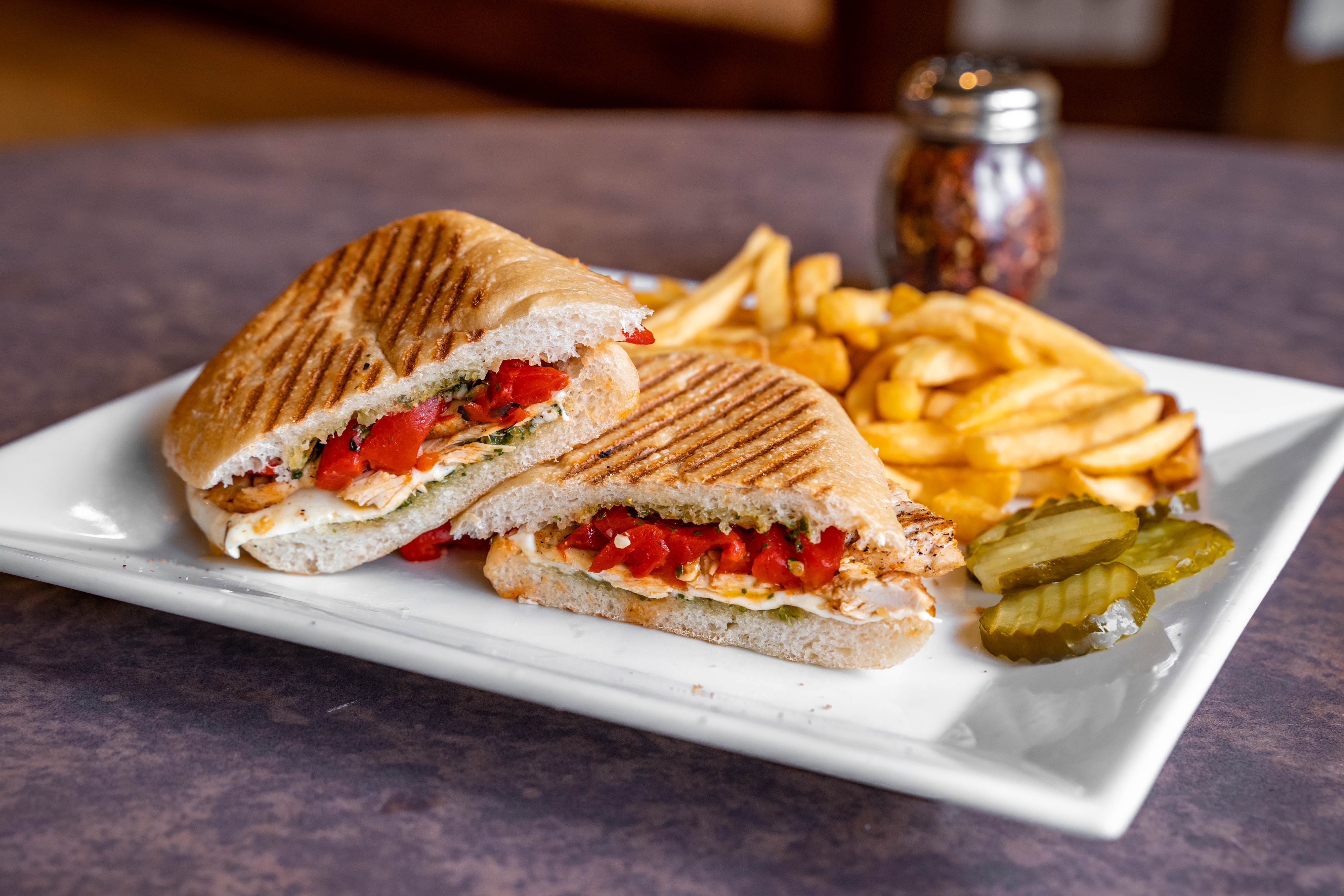 Order Turkey Panini - Panini food online from Father & Sons store, Woodbury on bringmethat.com
