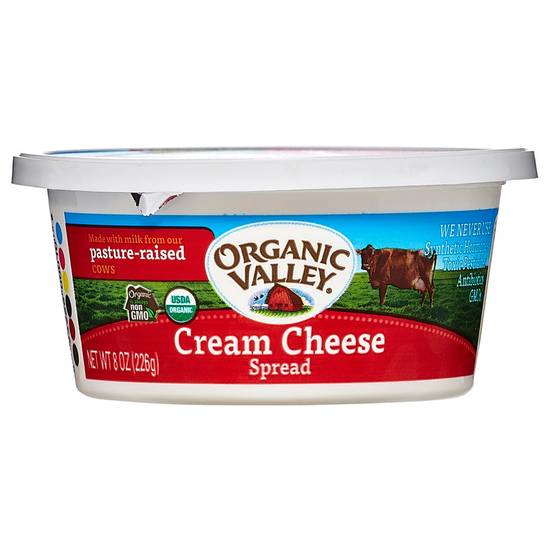 Order Organic Valley Cream Cheese 8oz Tub food online from Everyday Needs by Gopuff store, Akron on bringmethat.com