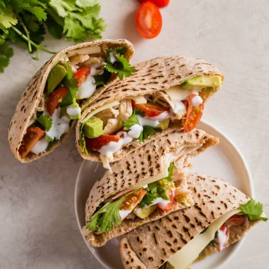 Order California Chicken Pita food online from Pita Grill &Amp; Creperie store, Summit on bringmethat.com