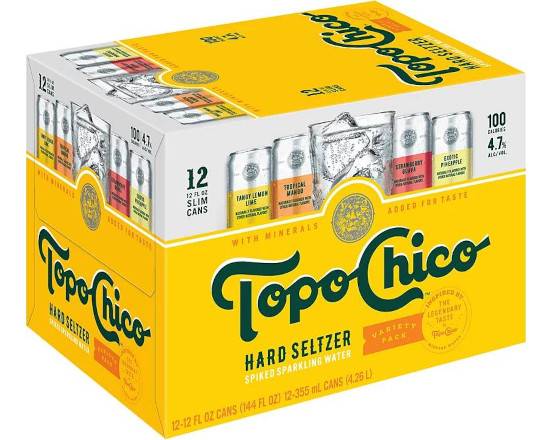 Order TOPO CHICO VARIETY PACK, 12PK-12OZ CAN HARD SELTZER food online from Tejas Liquor store, Austin on bringmethat.com