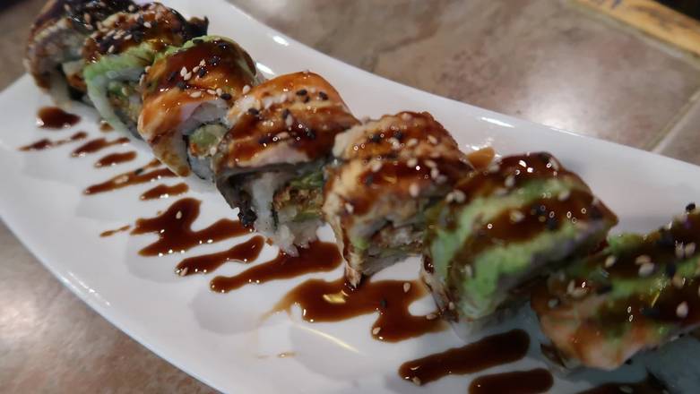 Order Dragon Roll food online from Sushi 101 store, Goose Creek on bringmethat.com