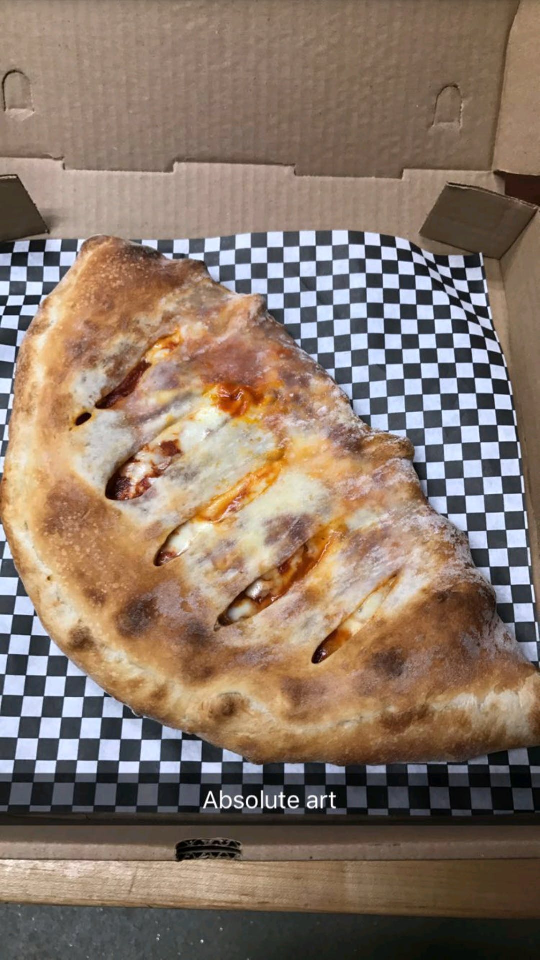 Order Buffalo Chicken Calzone - Small food online from Rustic Pizza store, Sherborn on bringmethat.com