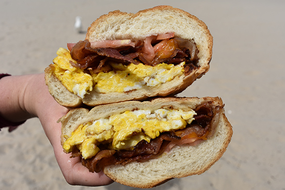 Order Reg Egg, Cheese, Bacon food online from Mickey Deli store, Hermosa Beach on bringmethat.com