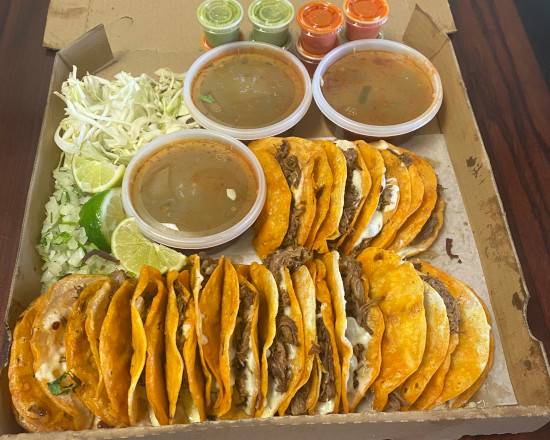 Order Golden Tacos Box  (20 Golden tacos  food online from La fondita authentic Mexican kitchen from scratch store, Denton on bringmethat.com