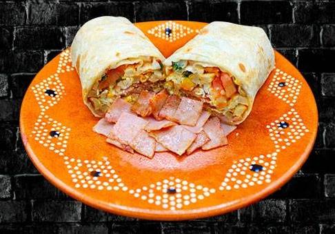 Order Breakfast Ham Burrito food online from RIVAS MEXICAN GRILL store, Fort Mohave on bringmethat.com