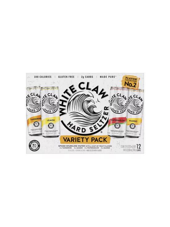 Order White Claw Variety 12 Pack 12 OZ (5 % ABV) food online from Chevron Extramile store, Tustin on bringmethat.com